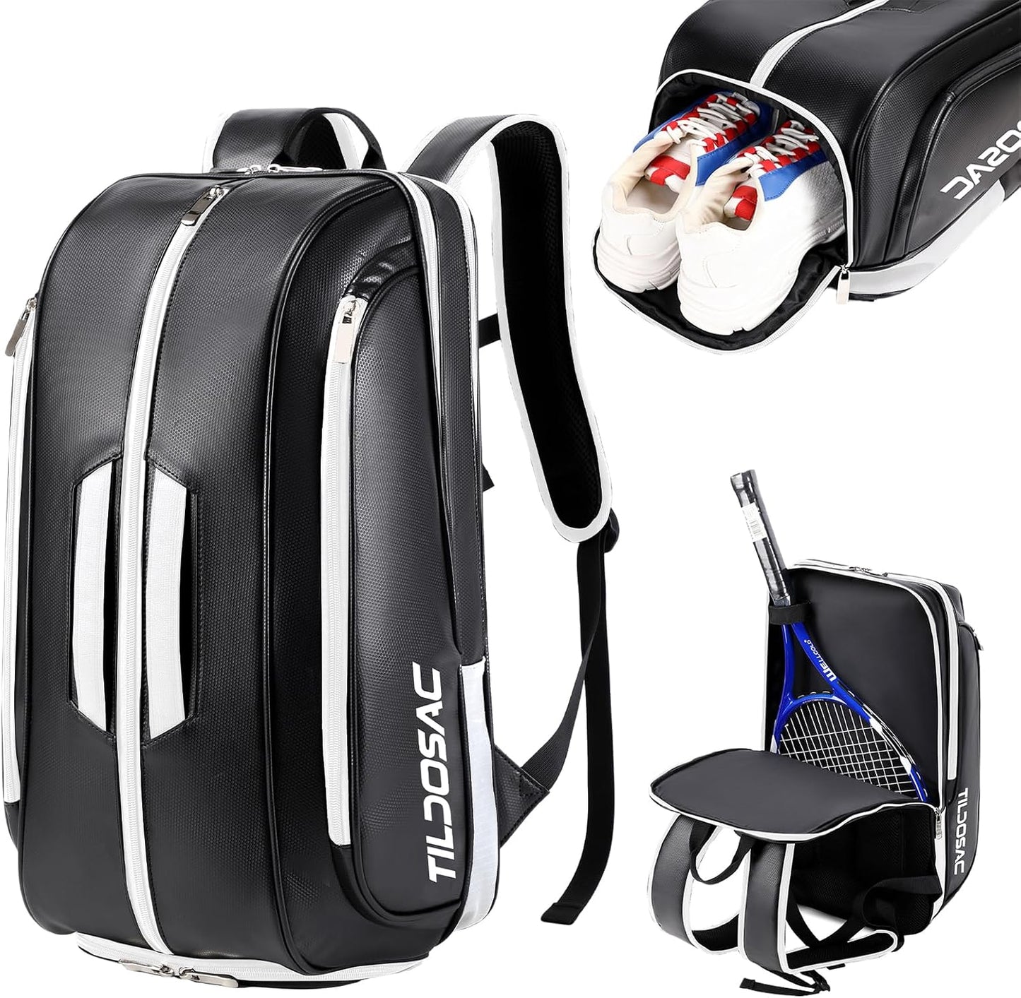 CCGTIOR Bolsa para Raqueta De Tenis Mochila Pickleball Padel con Co...