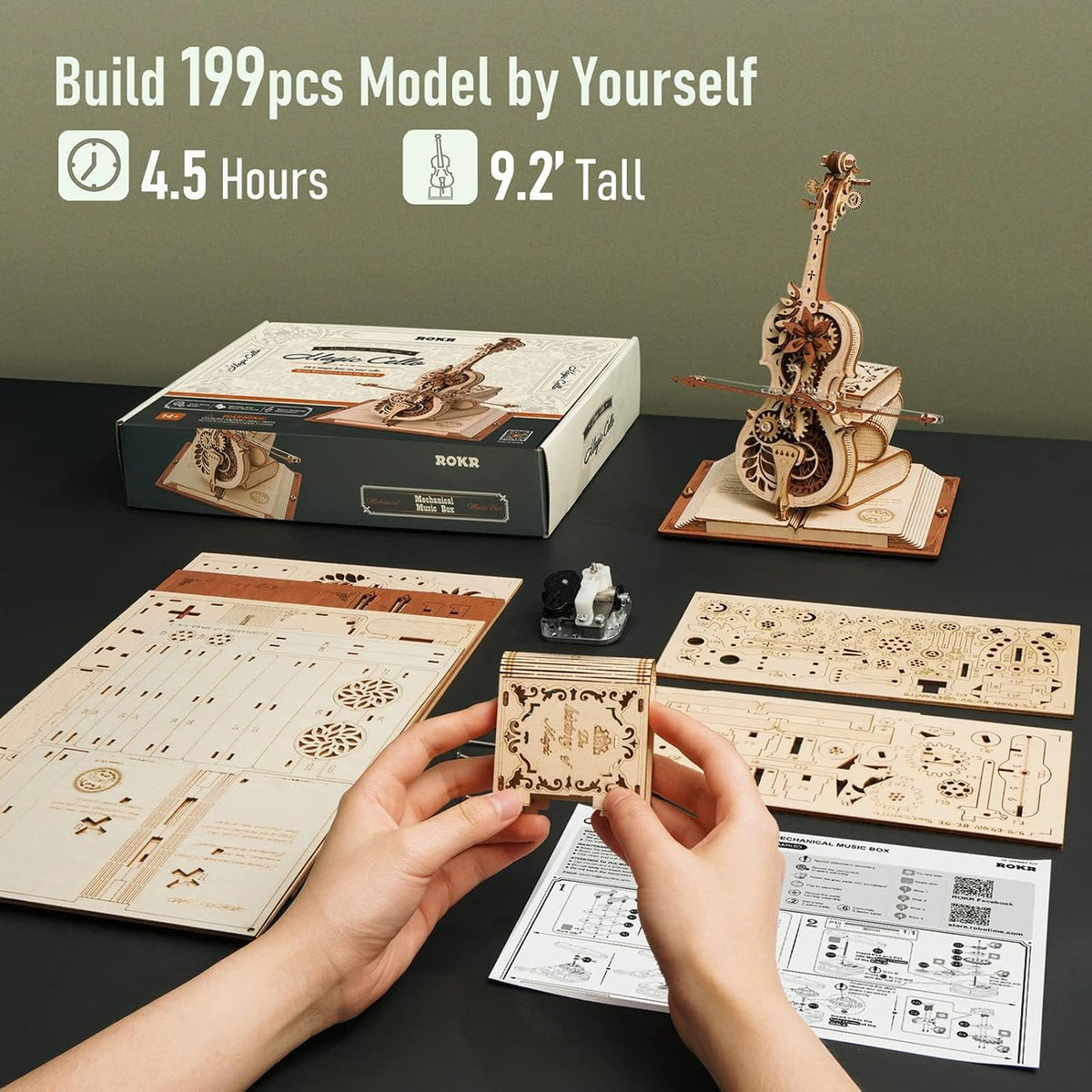 ROKR Rompecabezas 3D para adultos, a escala 1:5, kit de modelo de v...