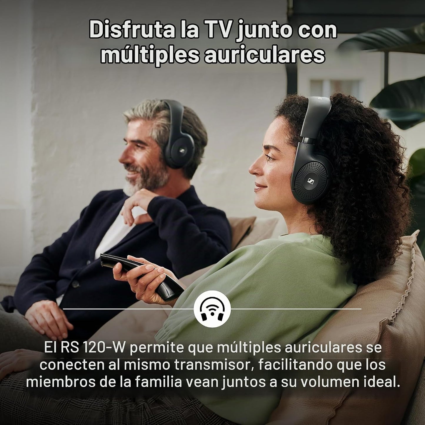 Auriculares Sennheiser RS 120-W sobre la oreja inalámbricos para un...