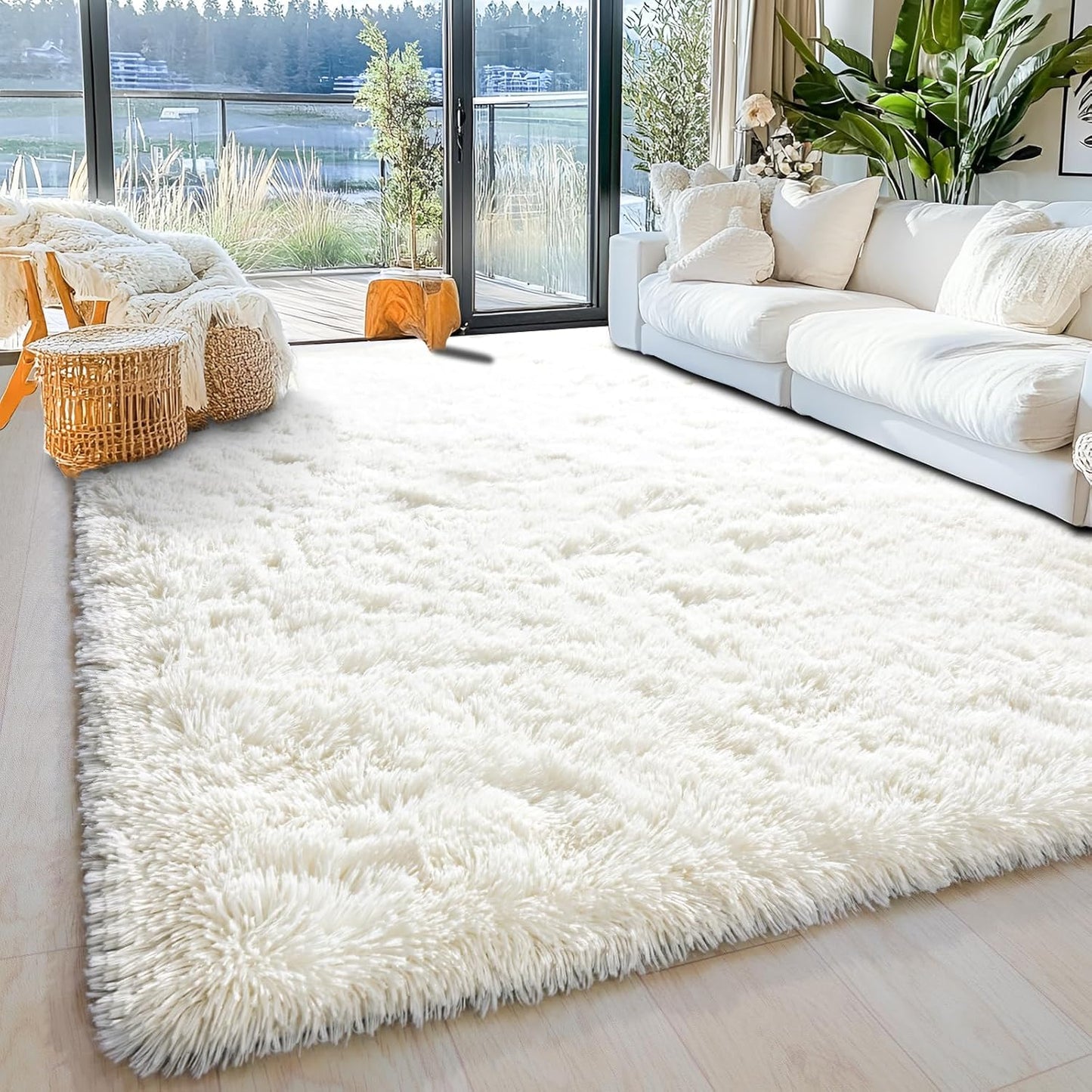 Alfombras de área para sala de estar, de 6 x 9 pies, ultra suaves y...