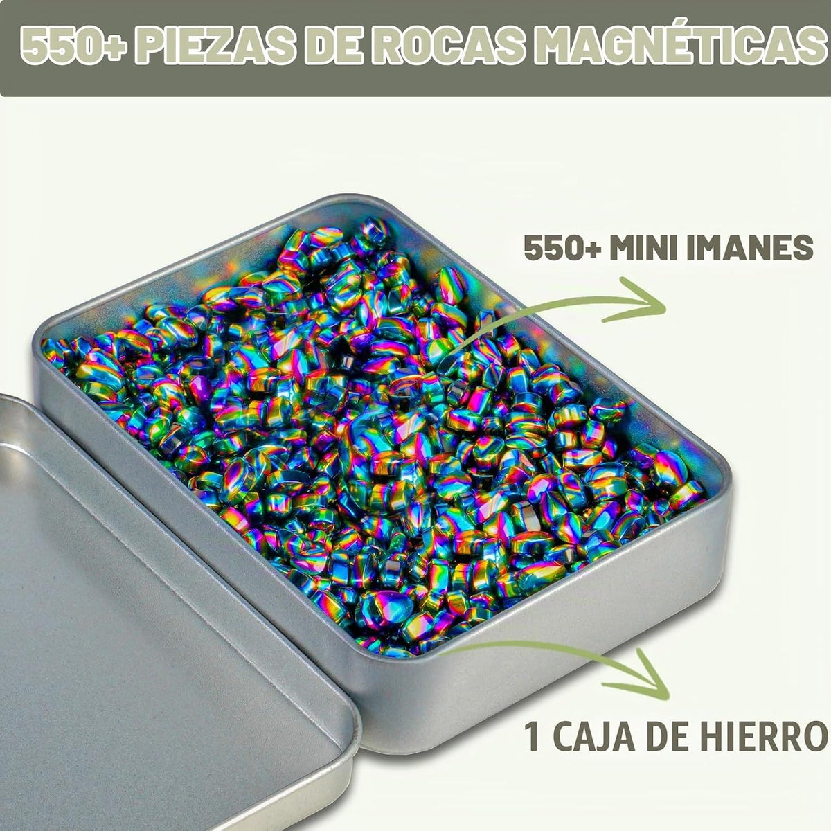 JUNYANG Bolas Magnéticas, 550+ Mini Masilla Magnética, con Cuentas...