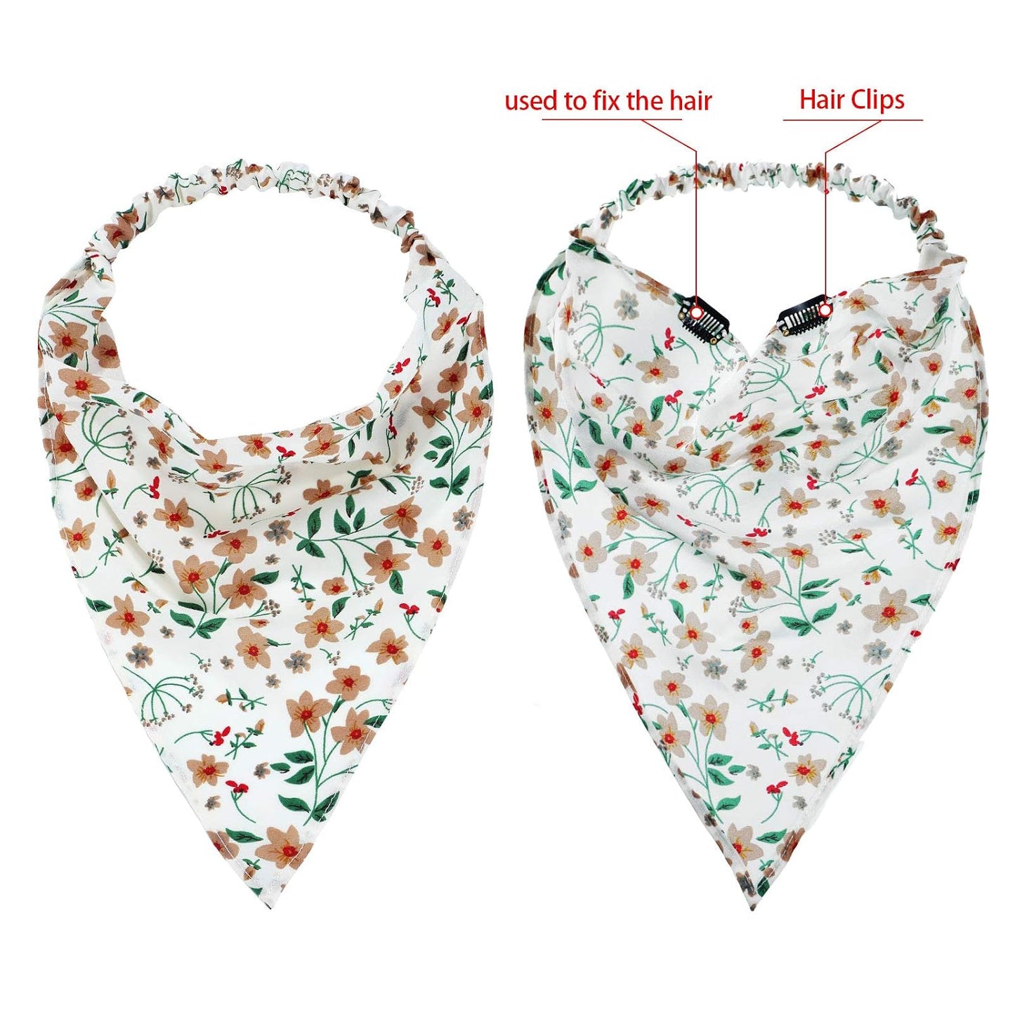 Syhood 6 bandanas florales para el cabello para mujeres y niñas, bu...