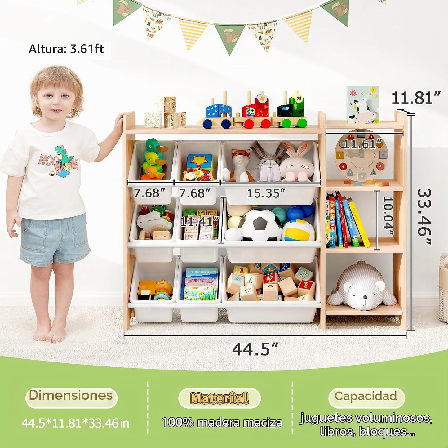 MallBest Estante organizador de almacenamiento de juguetes para niñ...