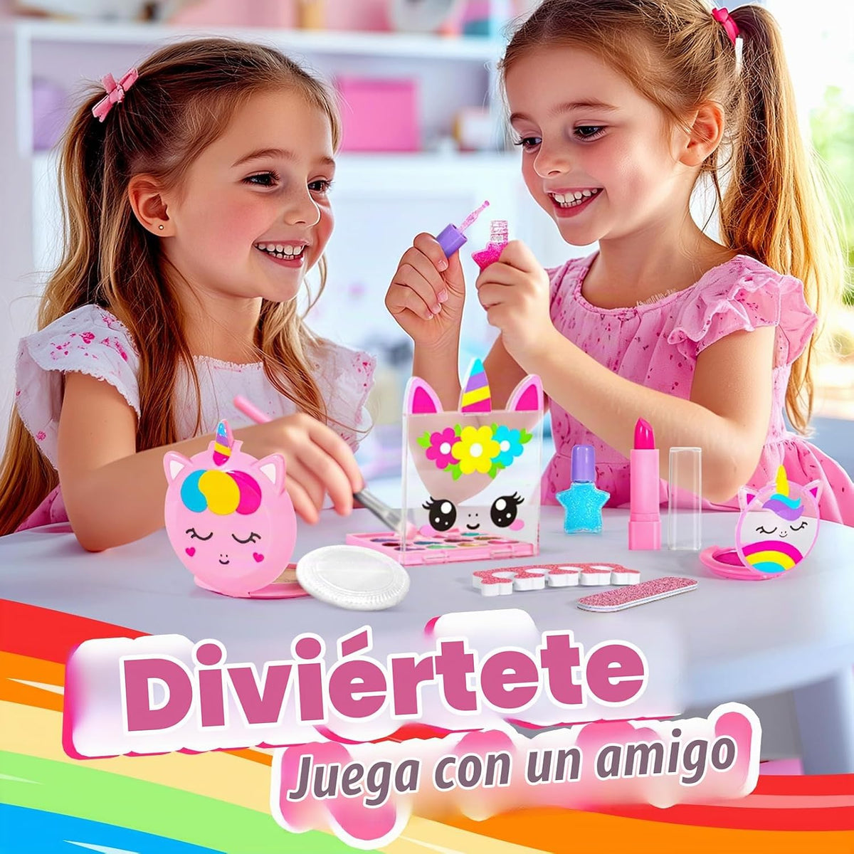 ULOVEME Kit de Maquillaje Real para Niñas Pequeñas - Maquillaje Rea...
