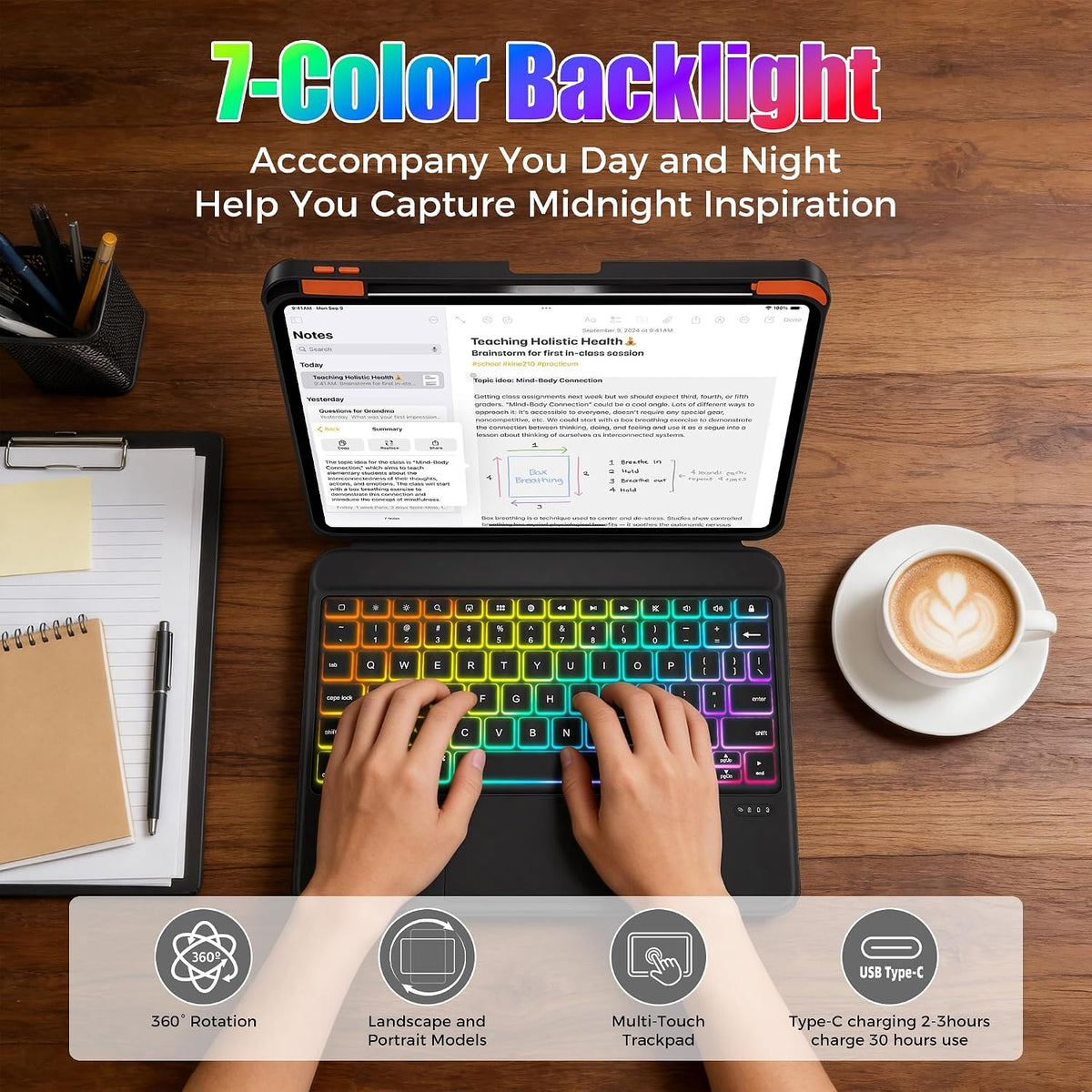 mobee Funda de teclado para iPad de 10ª generación 2022 (10.9 pulga...
