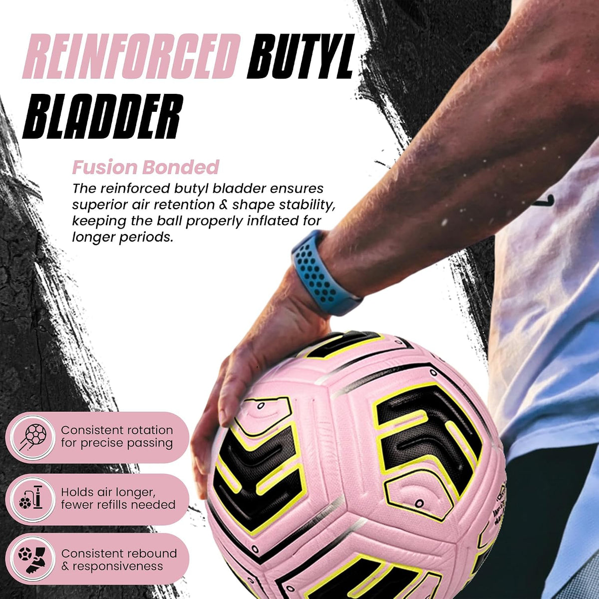 STRIKA Balón de fútbol prémium tamaño 5 y 4 \u2013 Pelota híbrida p...