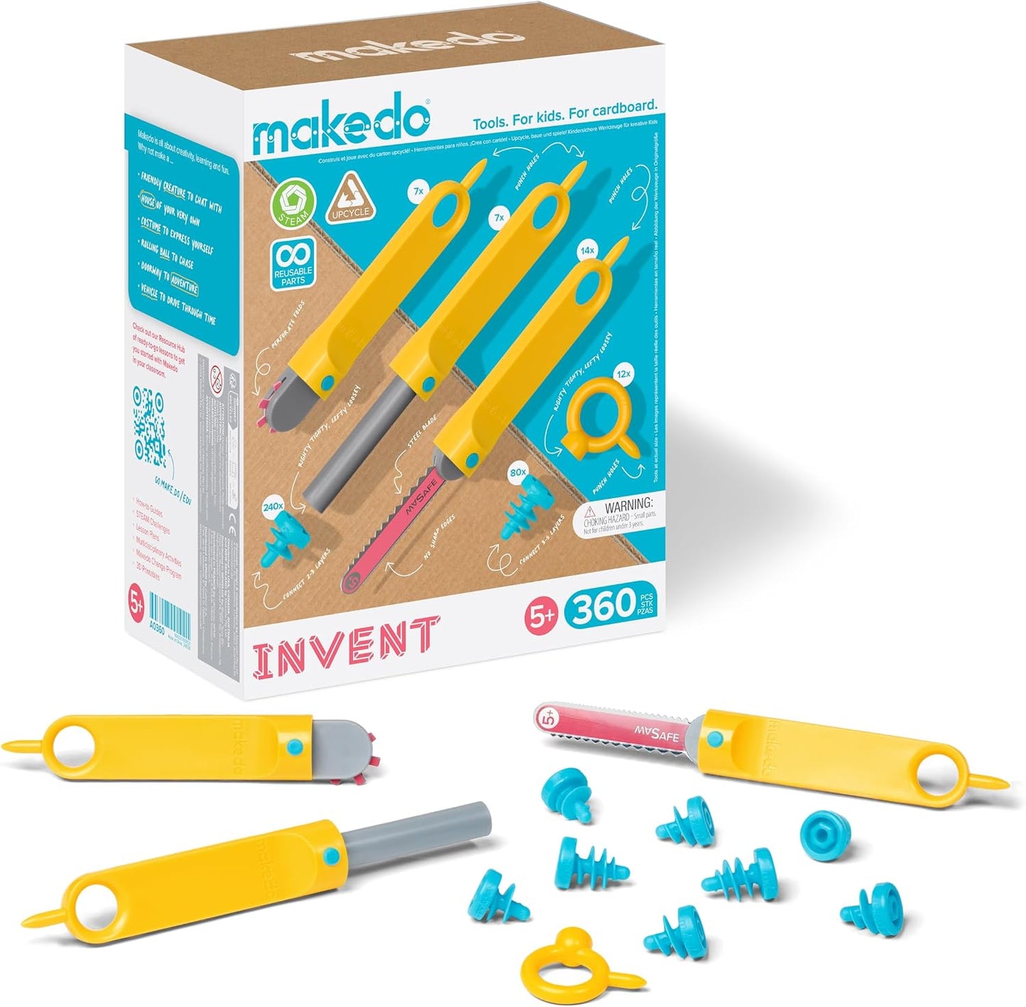 Makedo Invent | Kit de herramientas de construcción de cartón recic...
