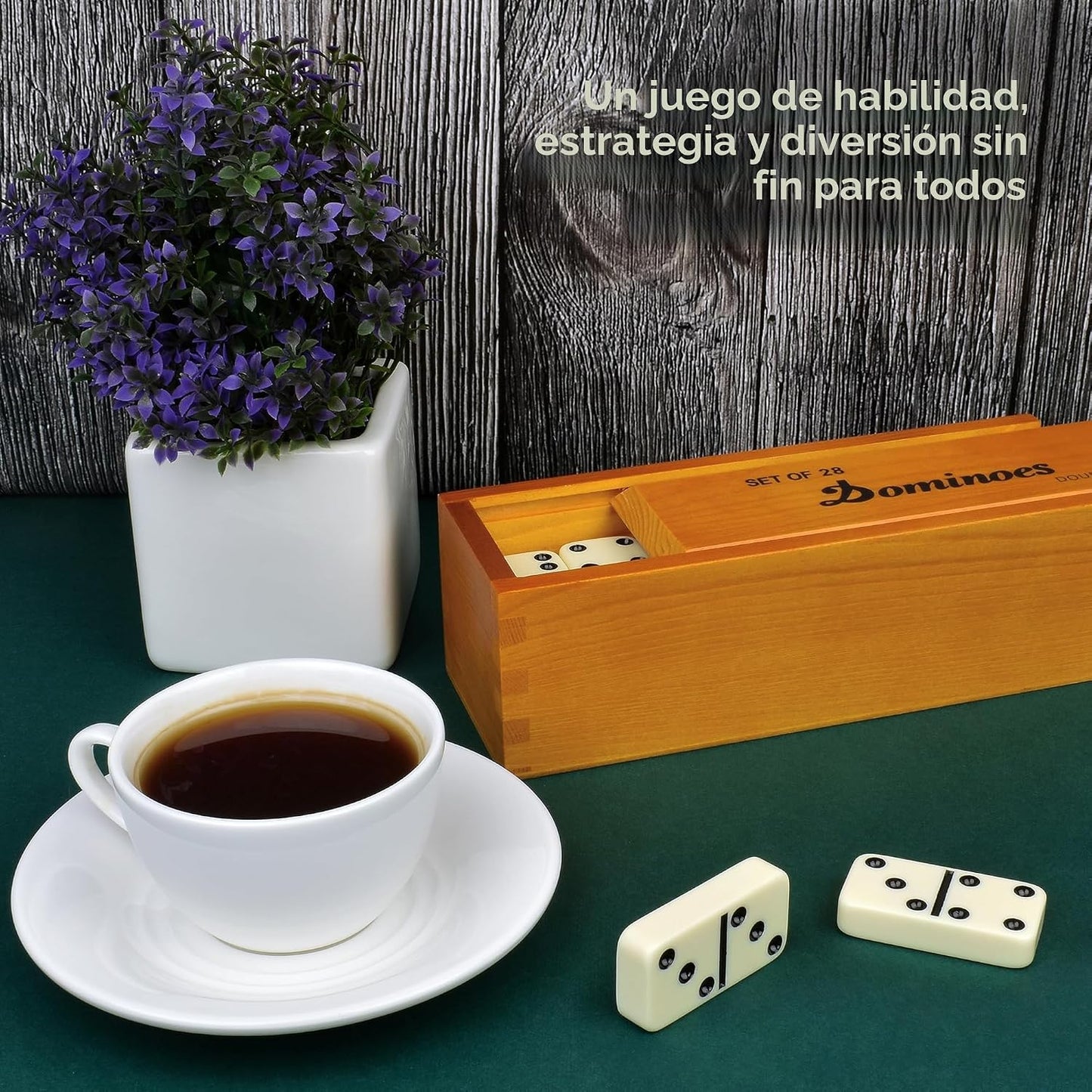 Conjunto de Dominós Jumbo de Queensell para Adultos y Niños \u2013...