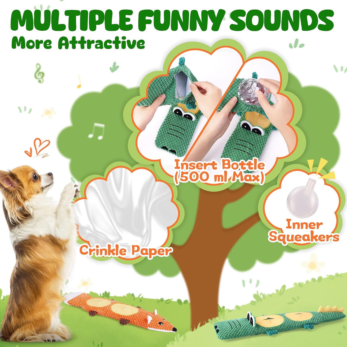 XIUGOAL Juguetes para perros para masticadores agresivos, paquete d...