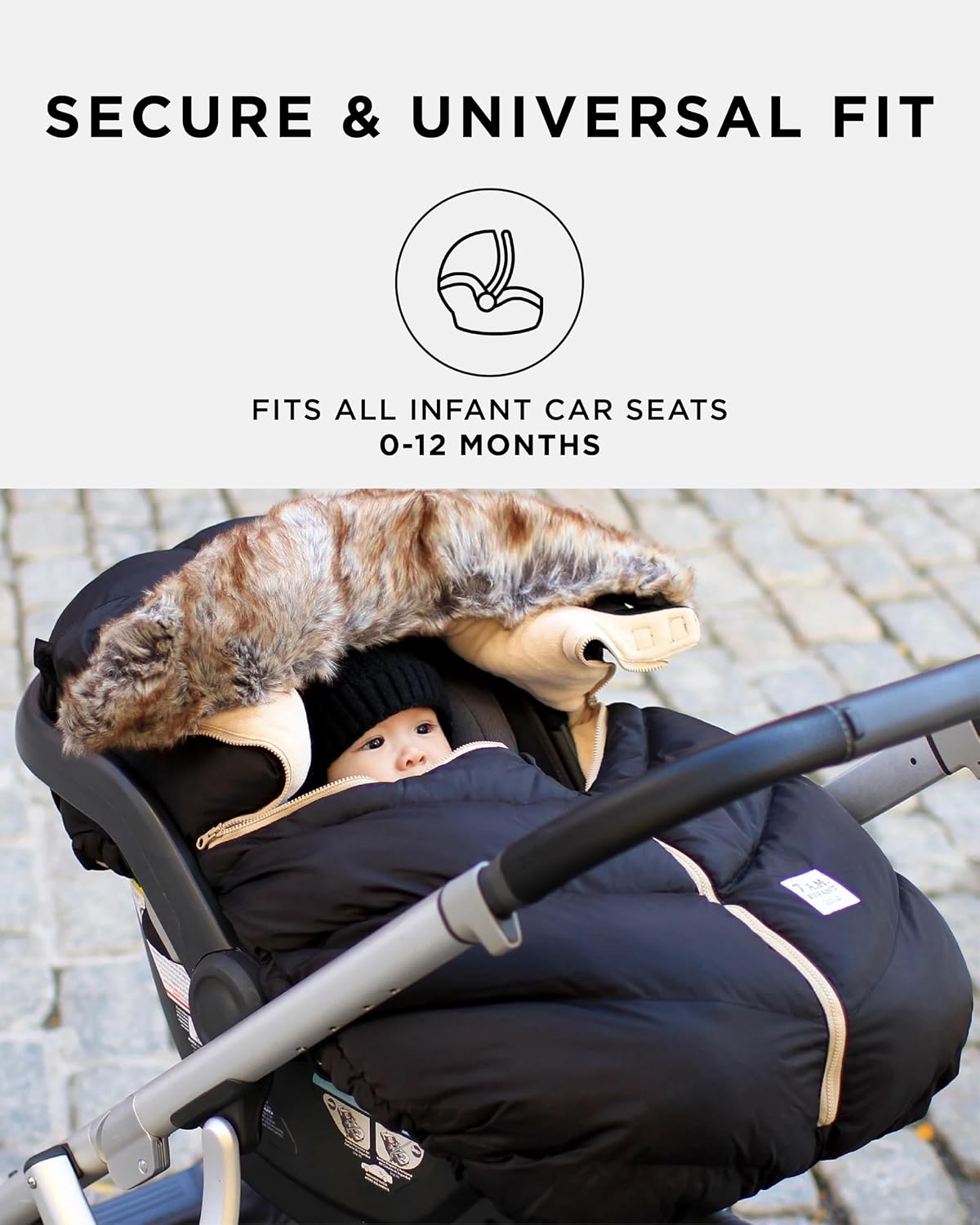 7AM Enfant Fundas de asiento de automóvil, funda de bebé Cocoon par...