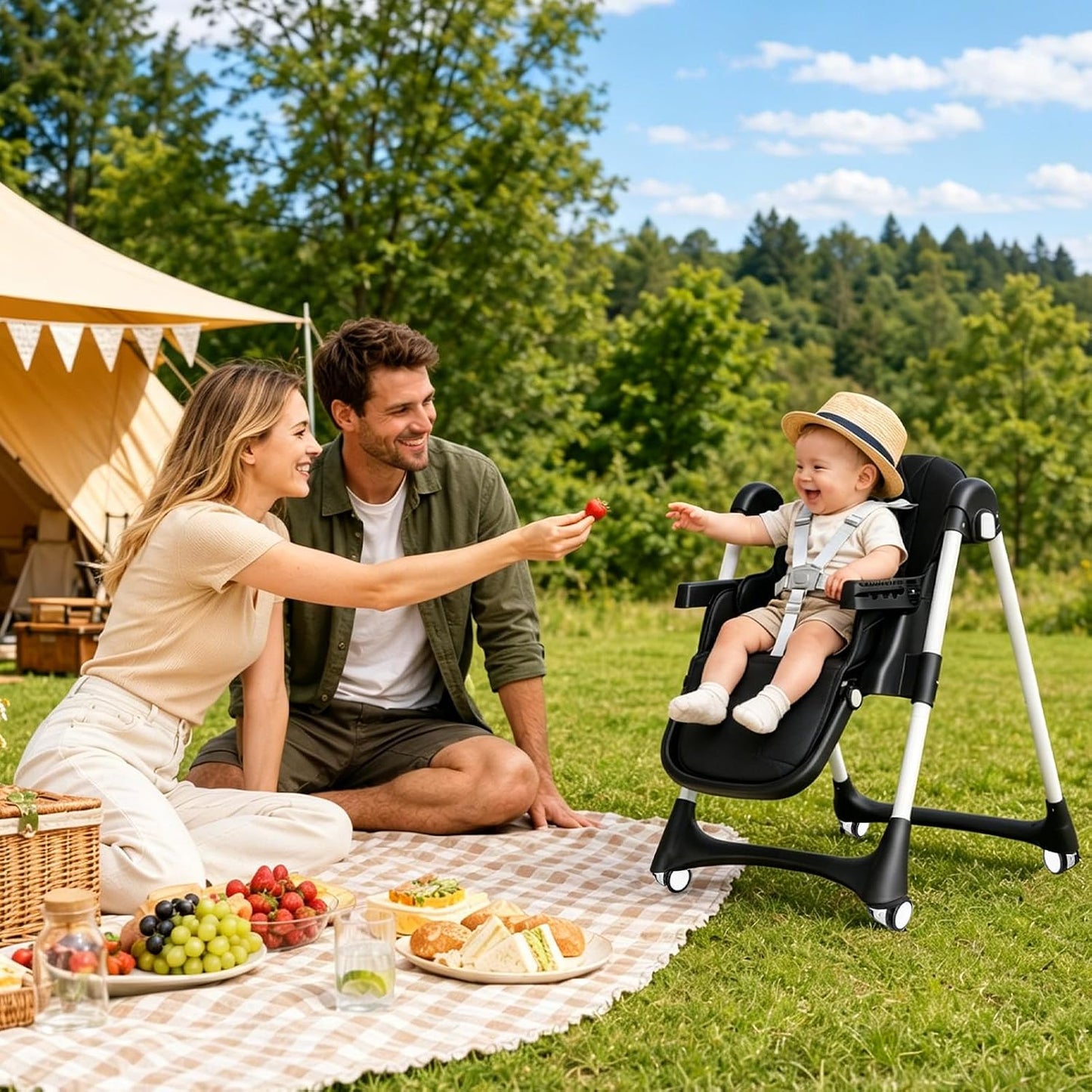 Sillas altas para bebés y niños pequeños, silla alta para bebé con...