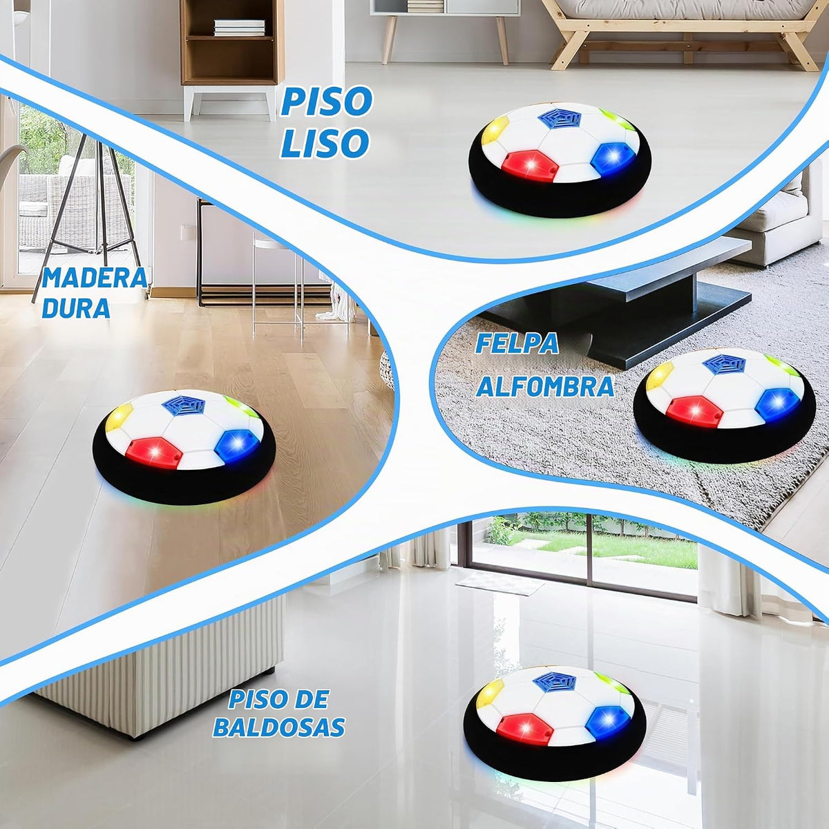 Pelota de Fútbol Hover para Niños, Pelota de Fútbol Iluminada para...