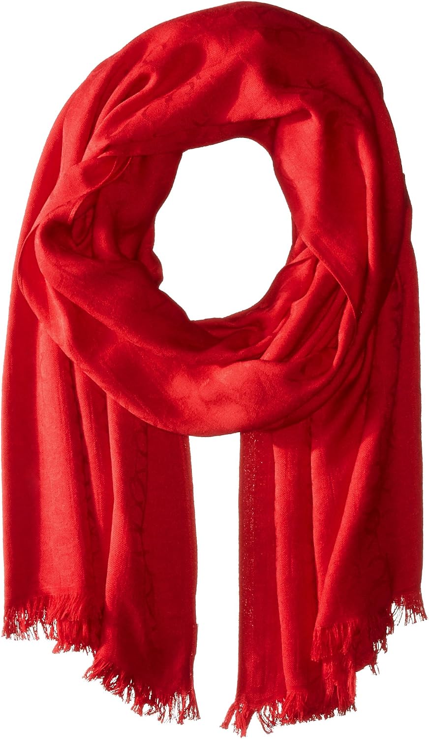 Bufanda de pashmina ligera con estampado de logo en el mismo tono d...