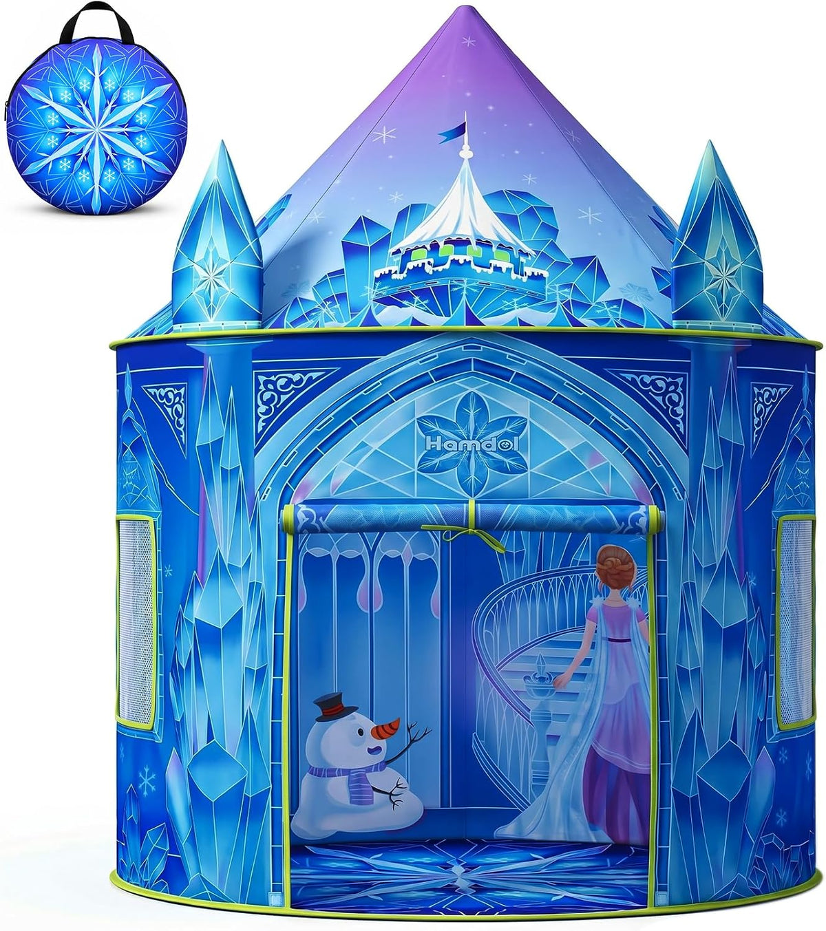Hamdol Tienda de campaña de princesa para niñas, juguete congelado,...