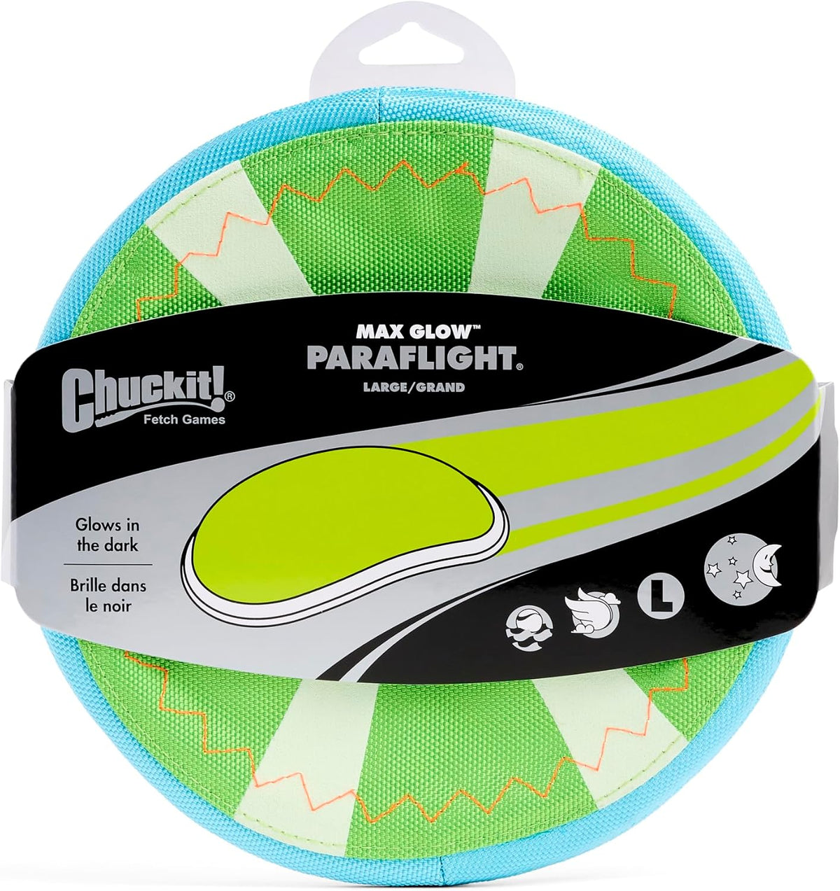 Chuckit! Max Glow Paraflight - Disco volador de juguete para perro,...