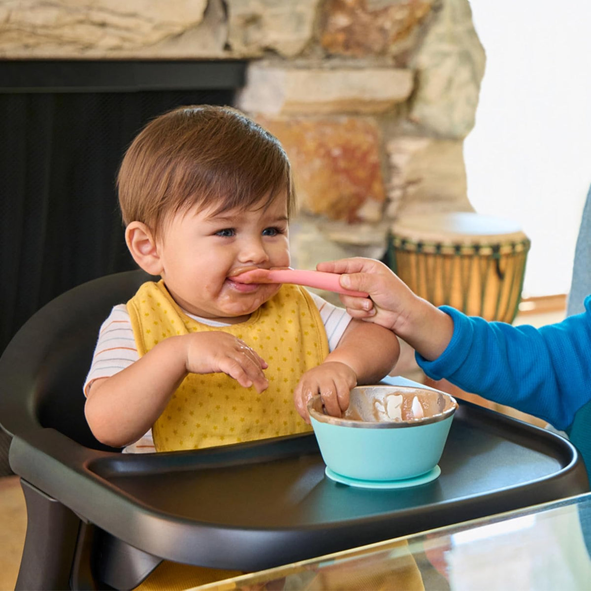 Munchkin Silla alta flotante para bebés y niños pequeños, plegable...