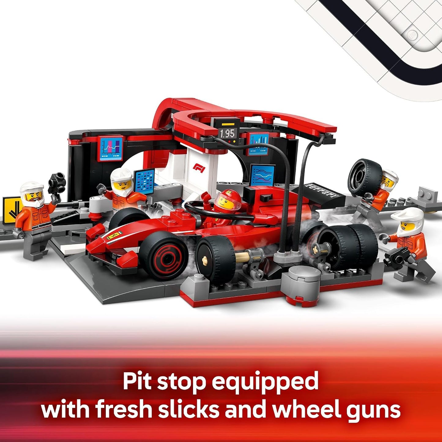 LEGO City F1 Pit Stop &amp; Pit Crew con juguete de coche Ferrari \...