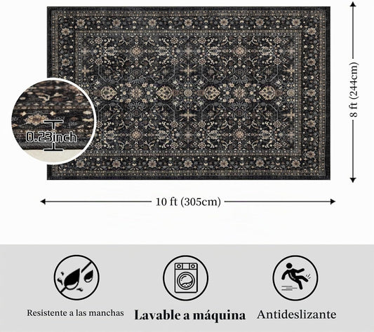 Ruaruarug Alfombra antideslizante lavable a máquina, ultra suave, s...