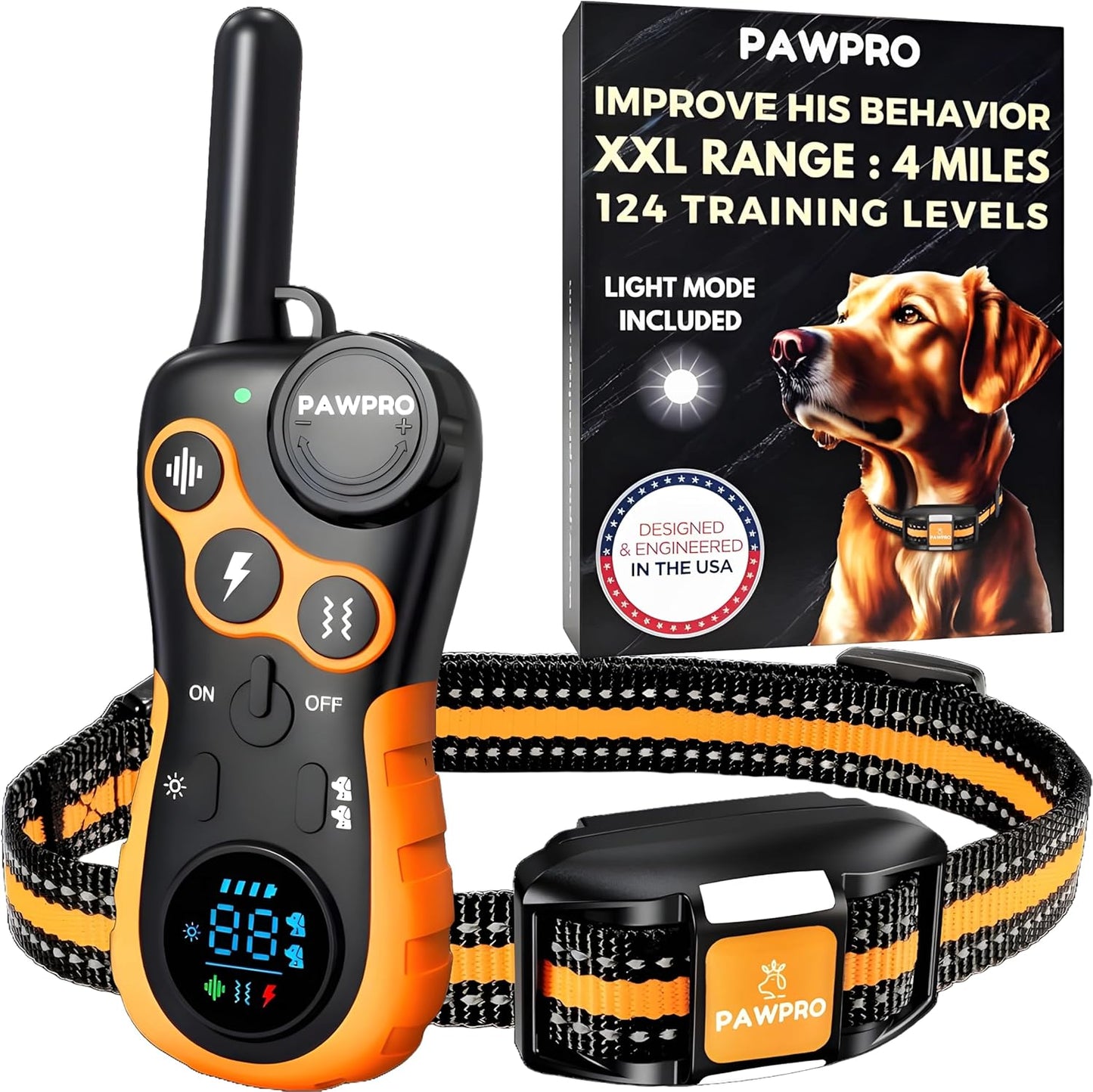 Collar de descarga para perros con control remoto, alcance iniguala...