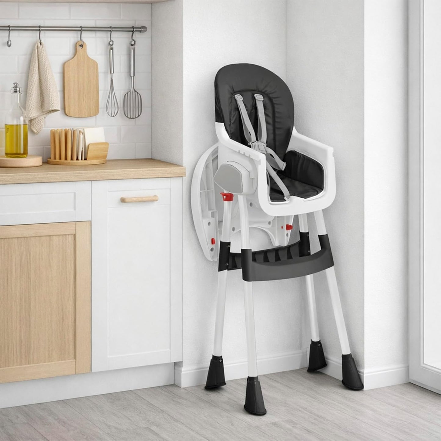 Dream On Me TableTalk - Silla alta convertible 2 en 1, arnés de 5 p...