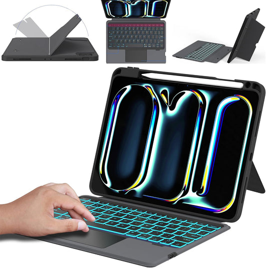 Funda para iPad Pro de 11 pulgadas (M4) 2024 con teclado desmontabl...