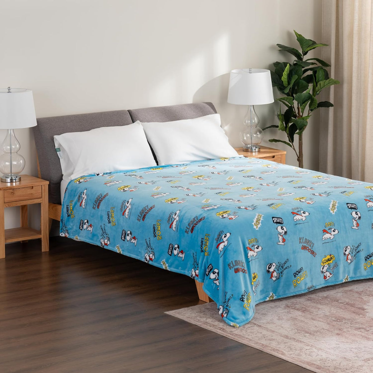 Berkshire Blanket Peanuts® VelvetLoft® - Manta de felpa de Snoopy c...