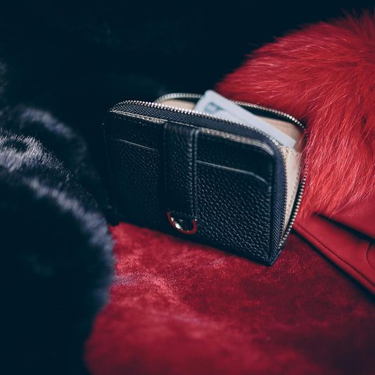 Vaultskin Cartera pequeña para mujer, tarjetero de cuero con bloque...
