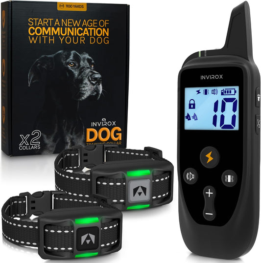 INVIROX Collar de entrenamiento para perros grandes X2 [Edición 202...