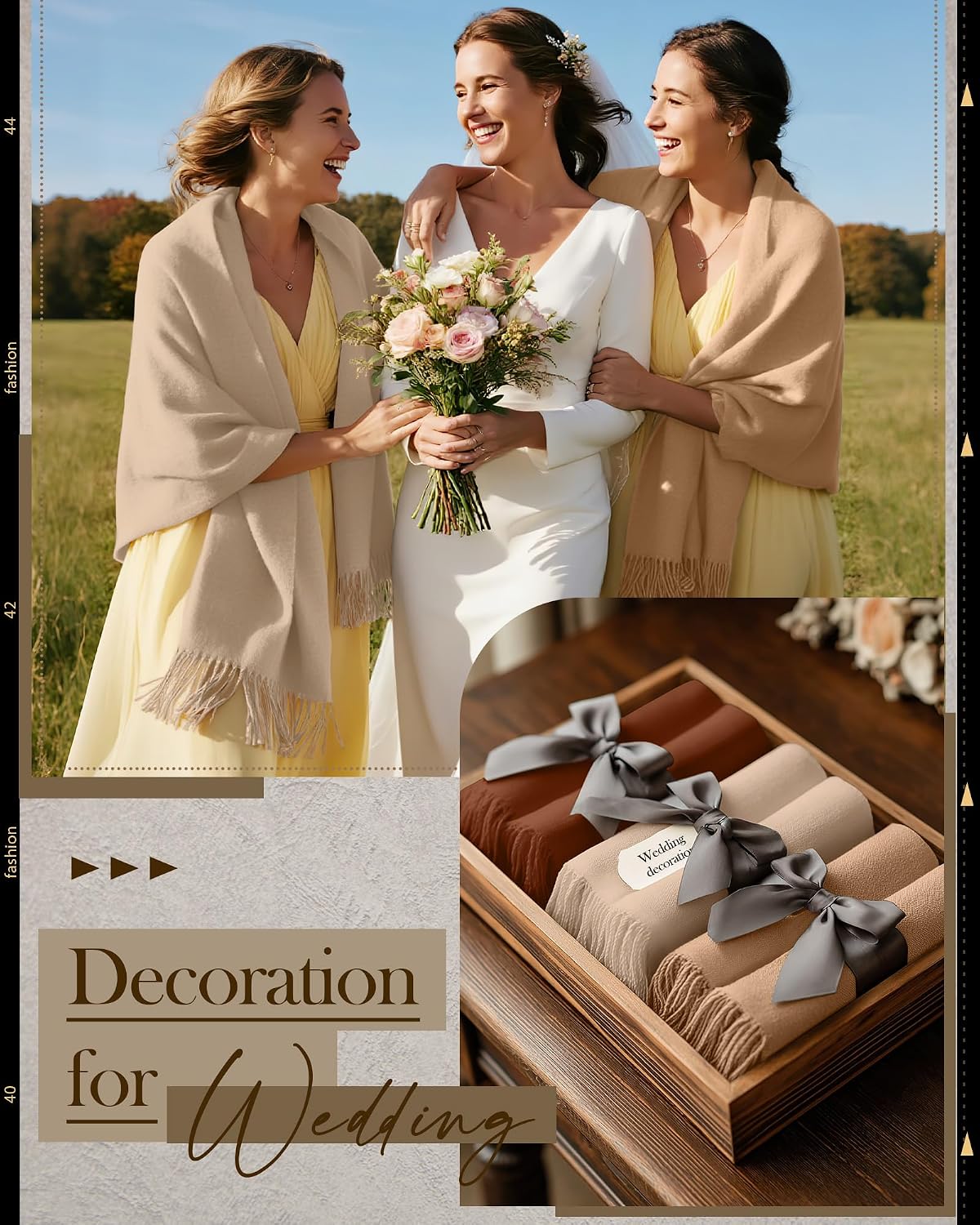 Oakgarden Paquete de 3 bufandas de invierno para mujer, bufandas cá...