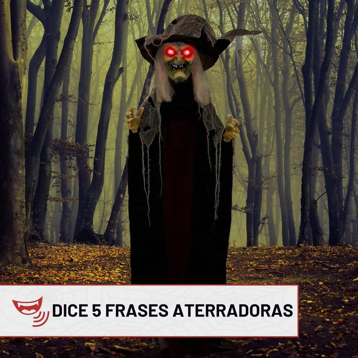 Haunted Hill Farm - Bruja parlante aterradora de tamaño real, artic...