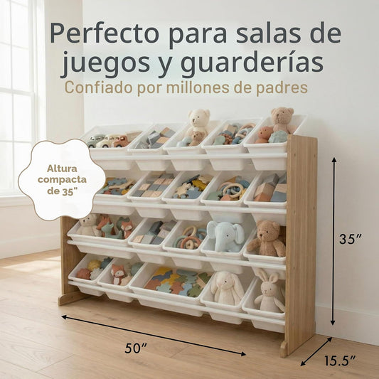 Humble Crew Organizador de juguetes para niños con 20 contenedores,...