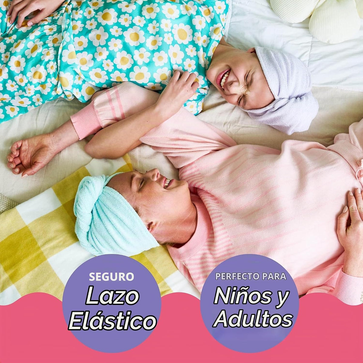 Turbie Twist Paquete de 2 toallas de microfibra extra largas para b...