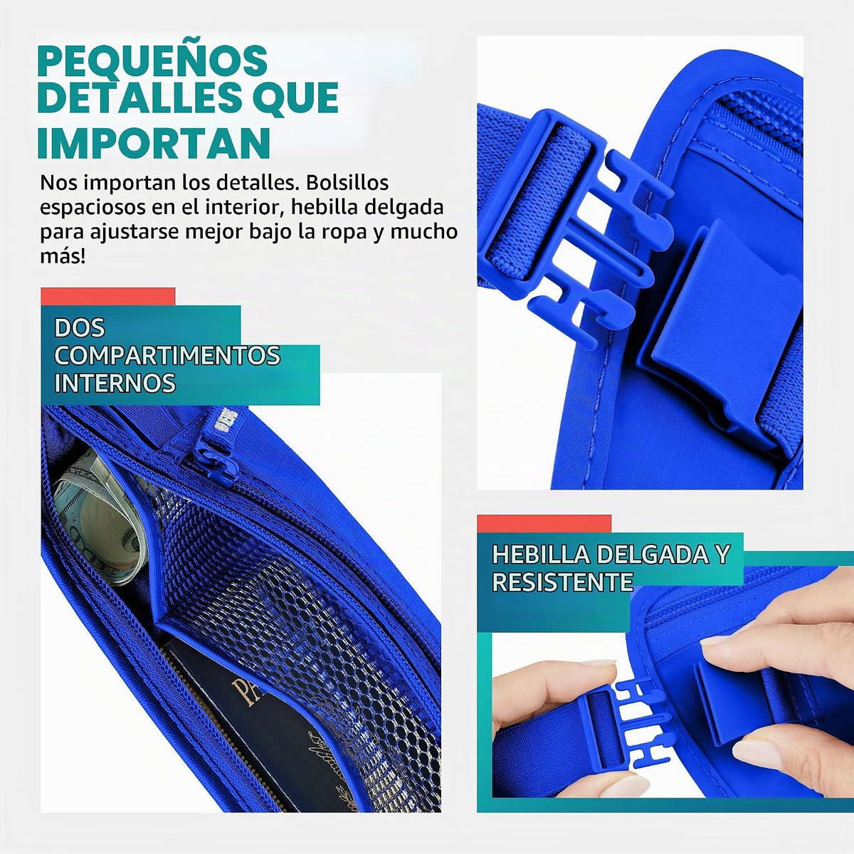 Alpha Keeper Cinturón de dinero para viajes oculto debajo de la rop...