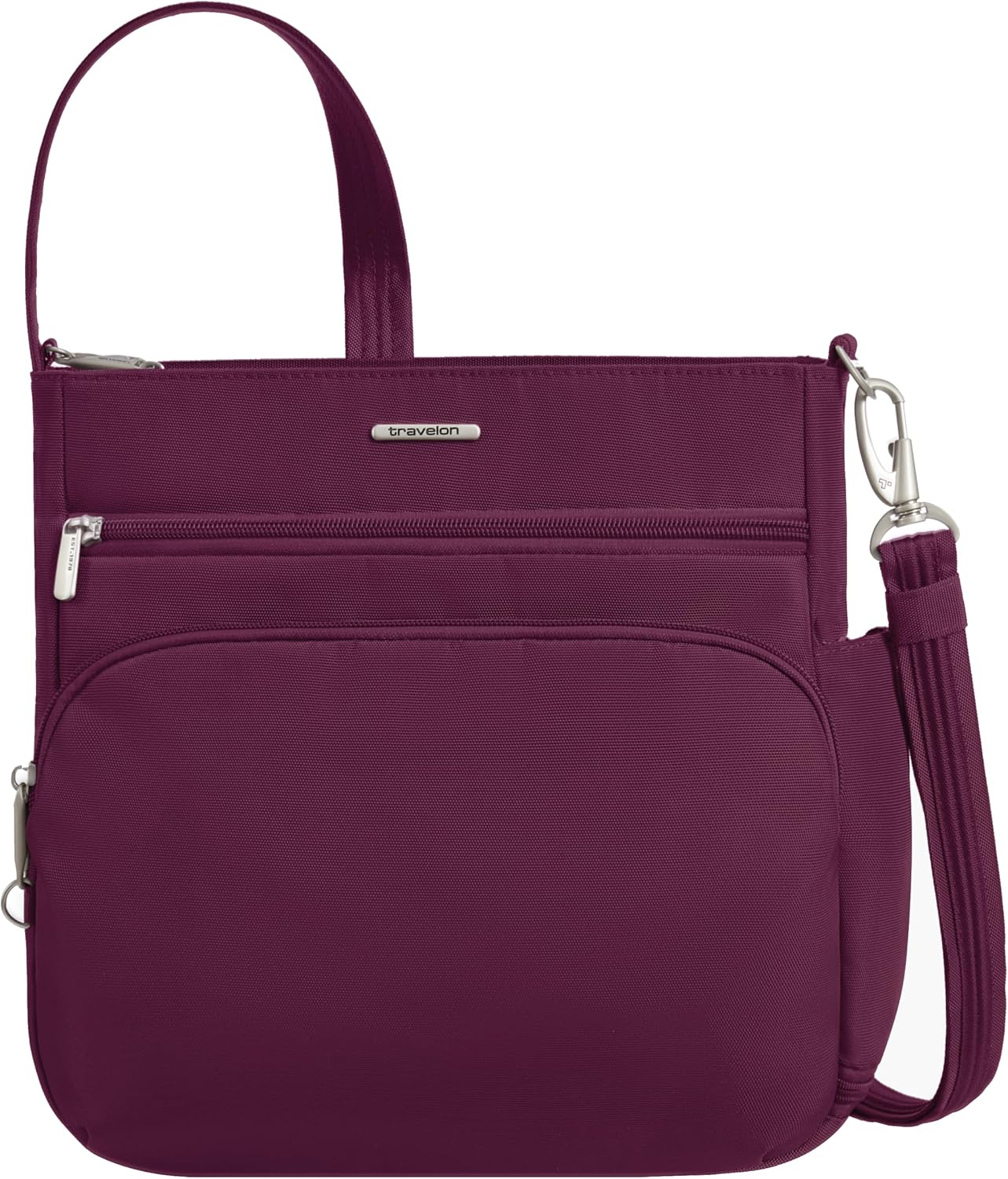 Travelon Bolso bandolera clásico antirrobo Norte\/Sur