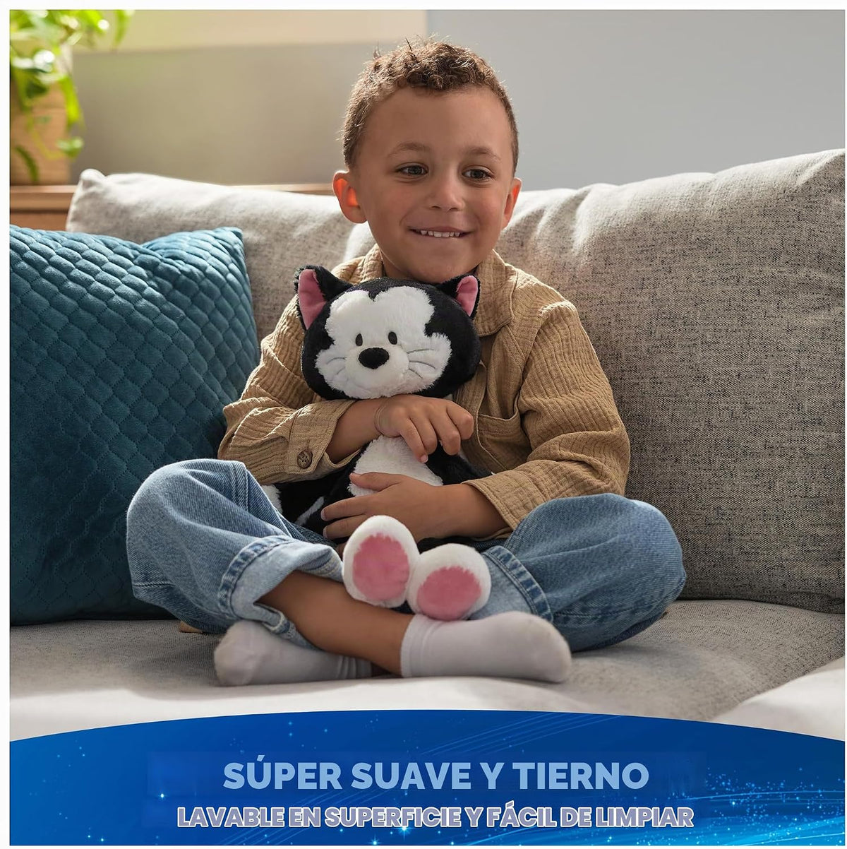 GUND Disney Oficial Figaro de Peluche, Pinocho, Gato de Peluche de...