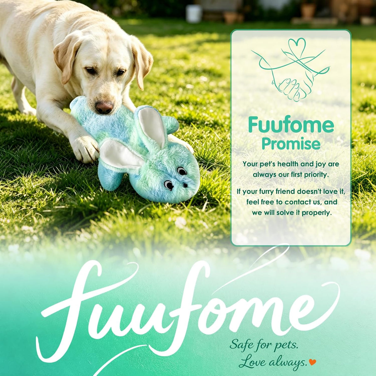 Fuufome Juguete masticable para perros sin relleno, juguete interac...