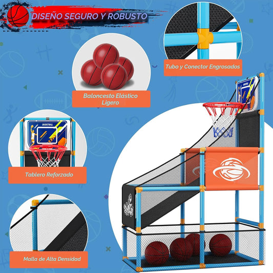 Juego de baloncesto de arcada Set Boy Toys Indoor Outdoor Kids Bask...