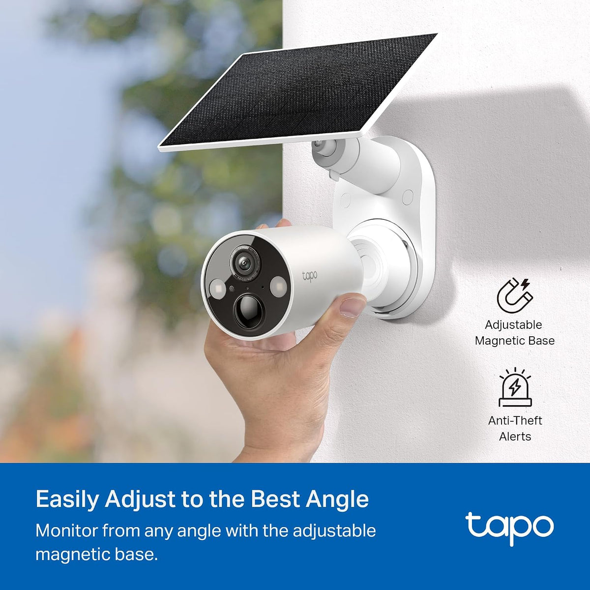 Tapo Cámara de seguridad inalámbrica MagCam 2K+ para exteriores con...