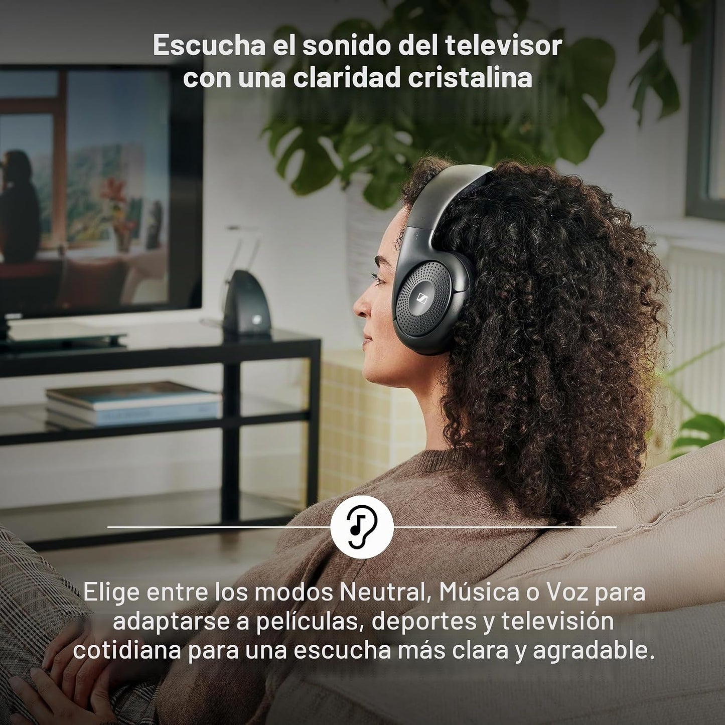 Auriculares Sennheiser RS 120-W sobre la oreja inalámbricos para un...