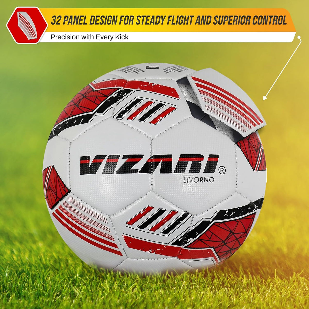 Balón de fútbol Vizari con flores