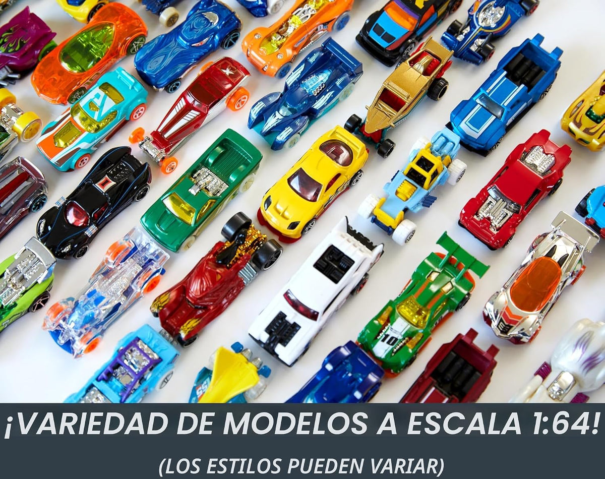 Hot Wheels Coches y Camiones de Juguete, paquete de 50 vehículos a...