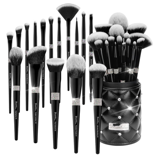 Bueart Design Juego de 16 brochas de maquillaje con soporte clásico...