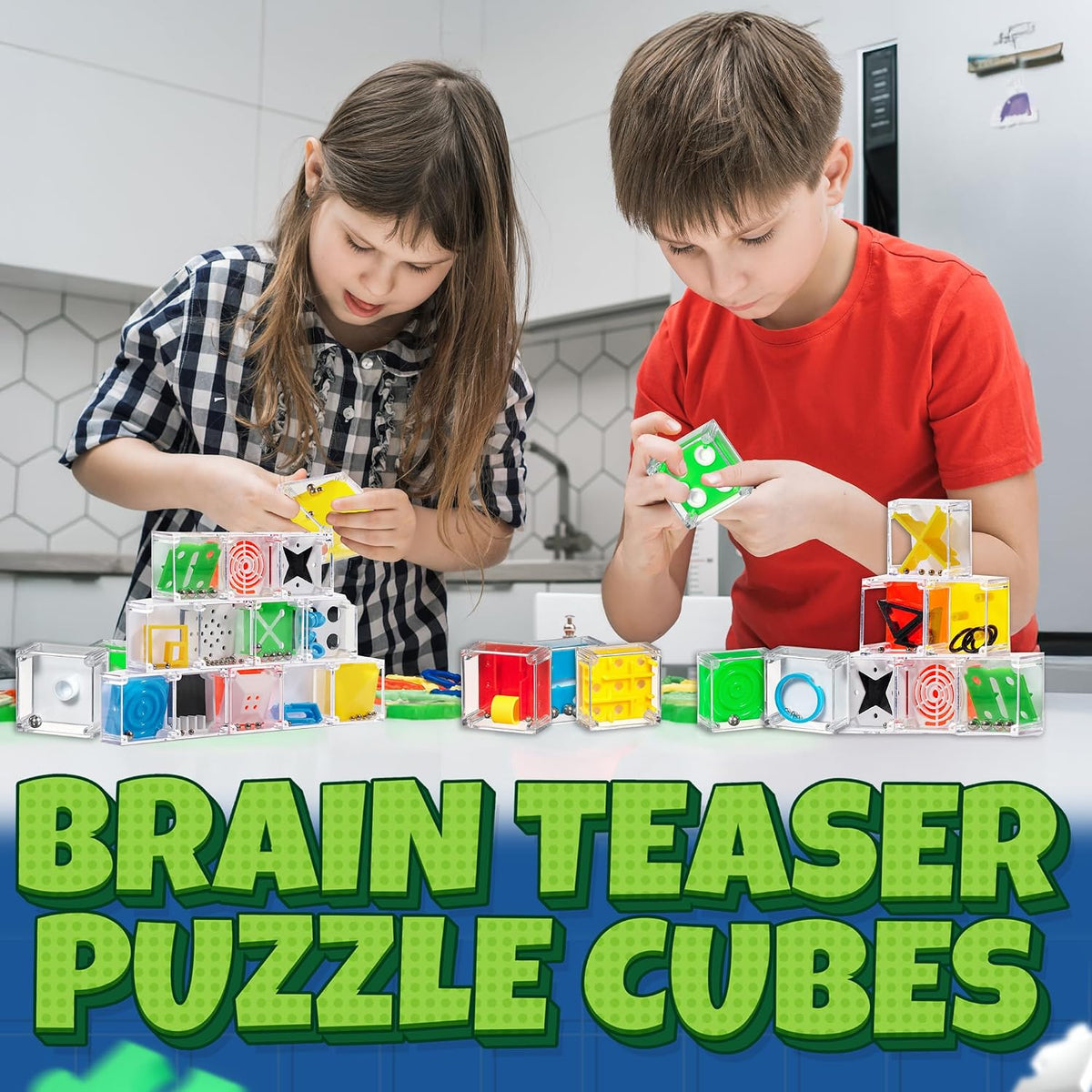 Mini Cube Puzzle Games (paquete de 72) 3D Brain Teaser Laberinto Ba...