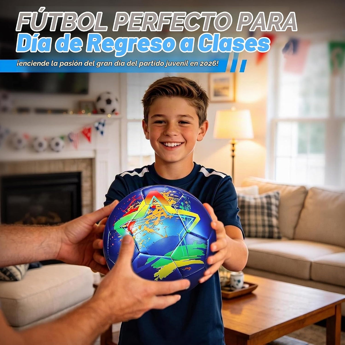 Champhox Balón de Fútbol Tamaño 4, Balones de Fútbol de Construcció...