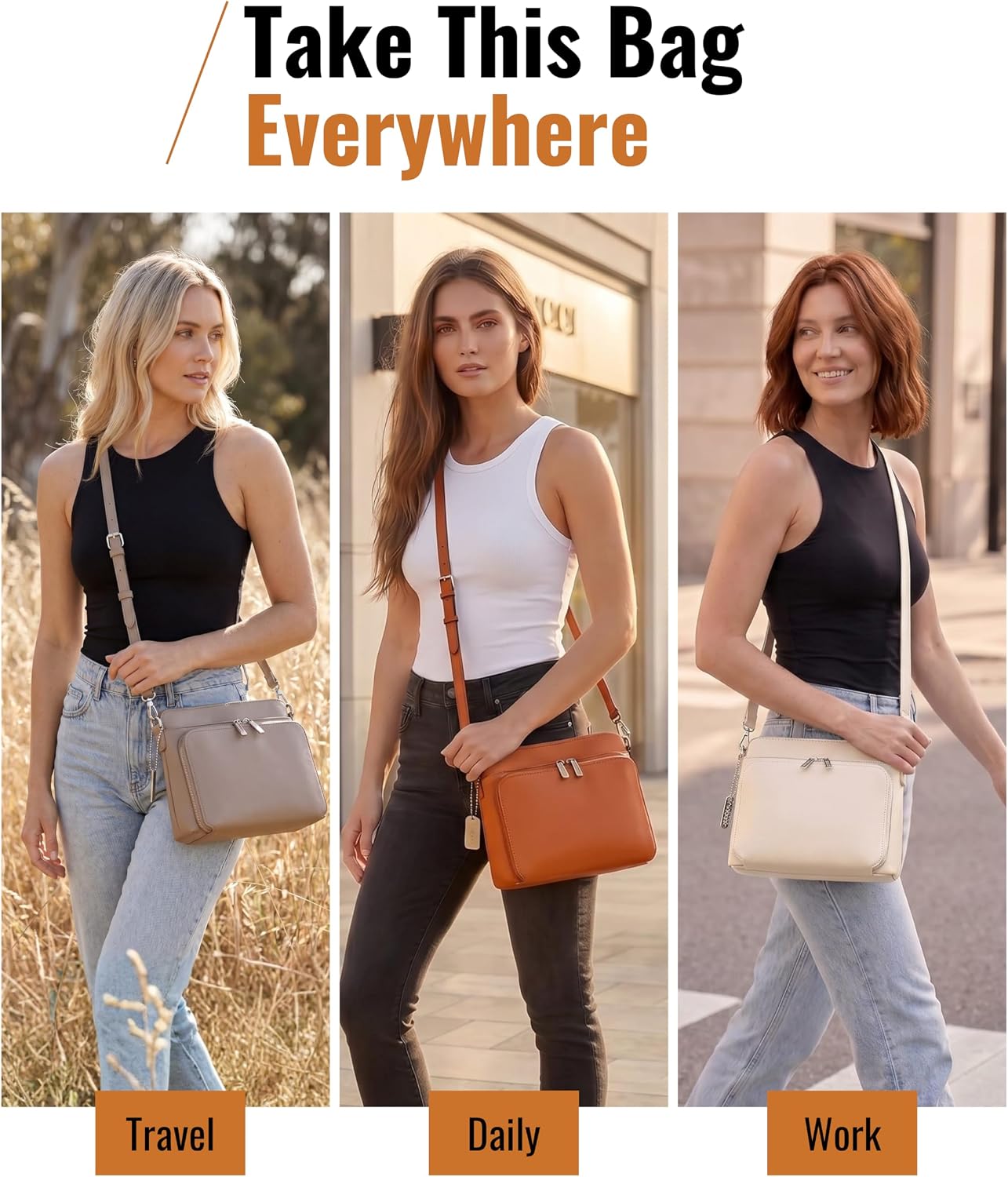 JESSIE&amp;JAMES\/RUGER Athena Everyday Carry Crossbody Bag para mu...