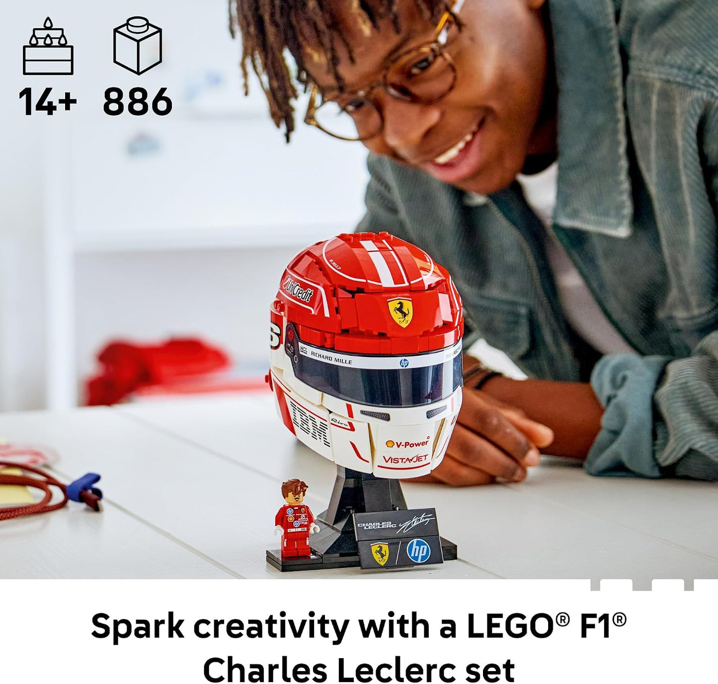 LEGO Editions Scuderia Ferrari HP Charles Leclerc Casco \u2013 Jueg...