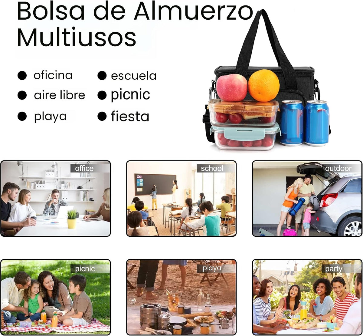 Femuar Lonchera reutilizable para hombres y mujeres \u2013 Lonchera...