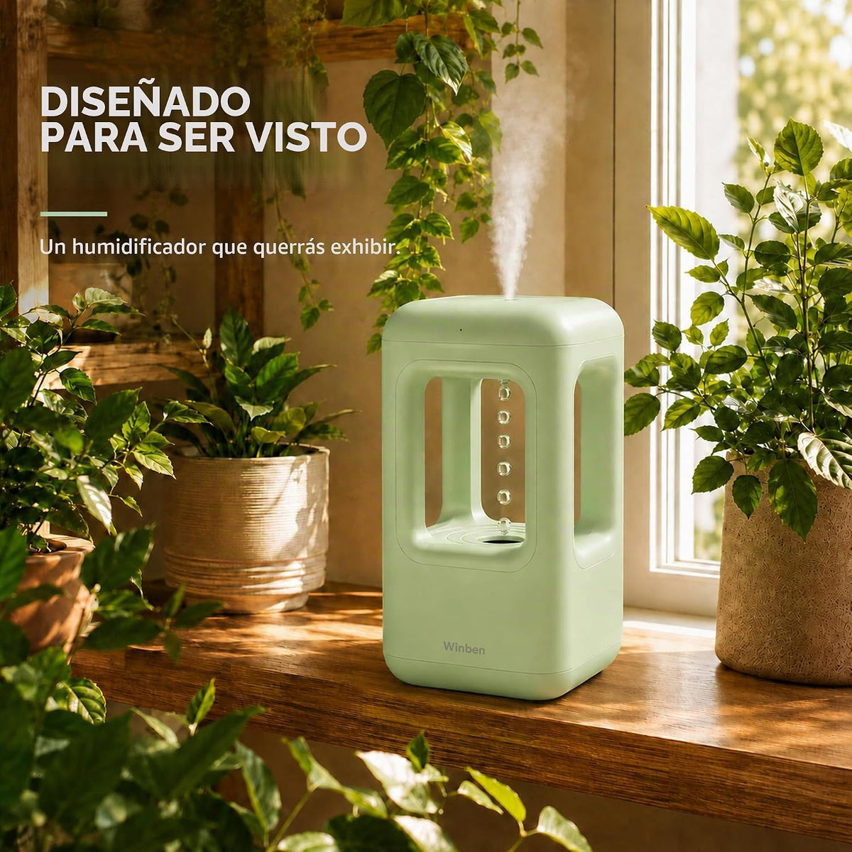 Mini humidificador antigravedad de 0.6L, humidificador de niebla fr...
