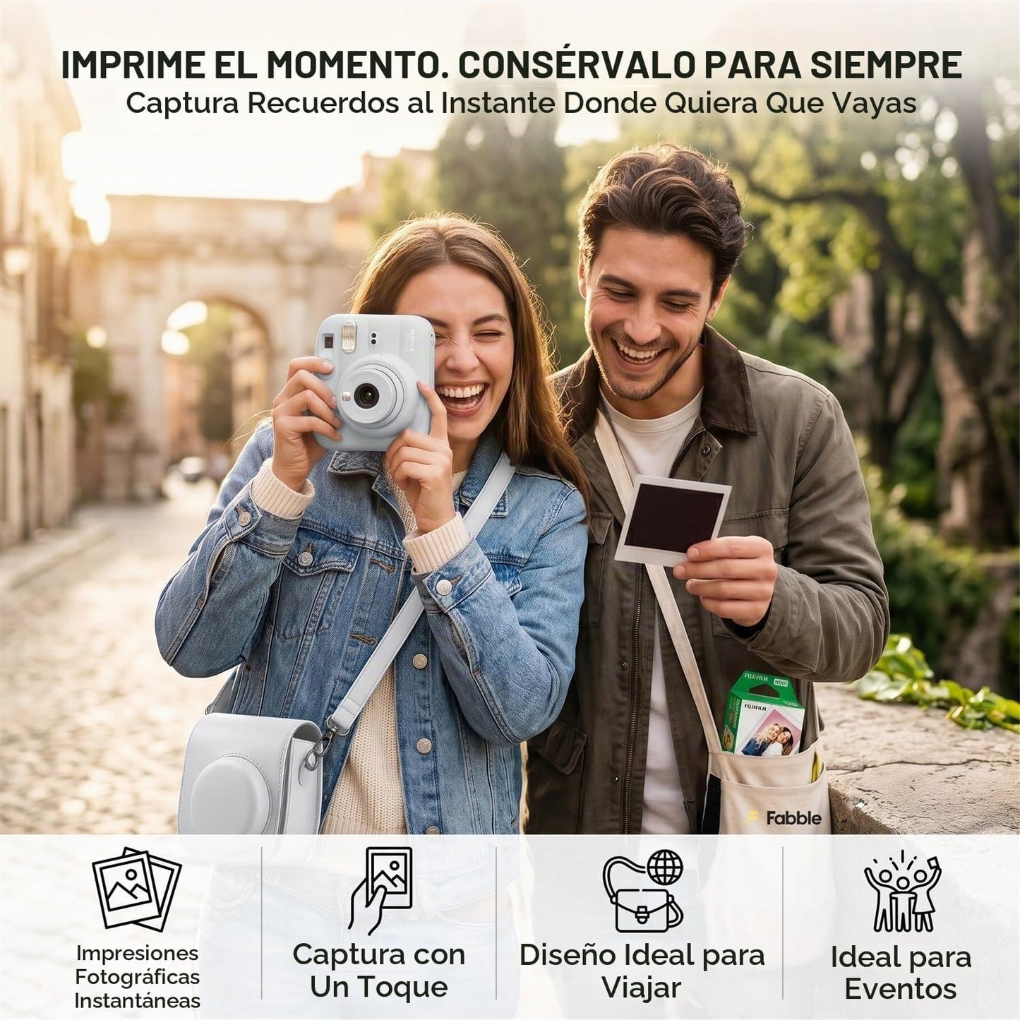 FUJIFILM INSTAX MINI 13 - Cámara de película instantánea color blan...
