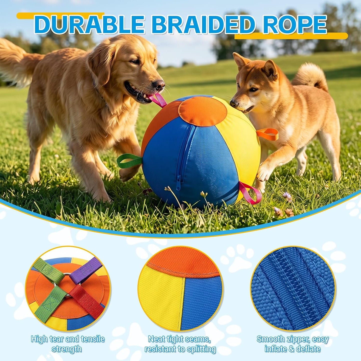 Pelota de pastoreo de 22" para perros, pelota inflable de entre...